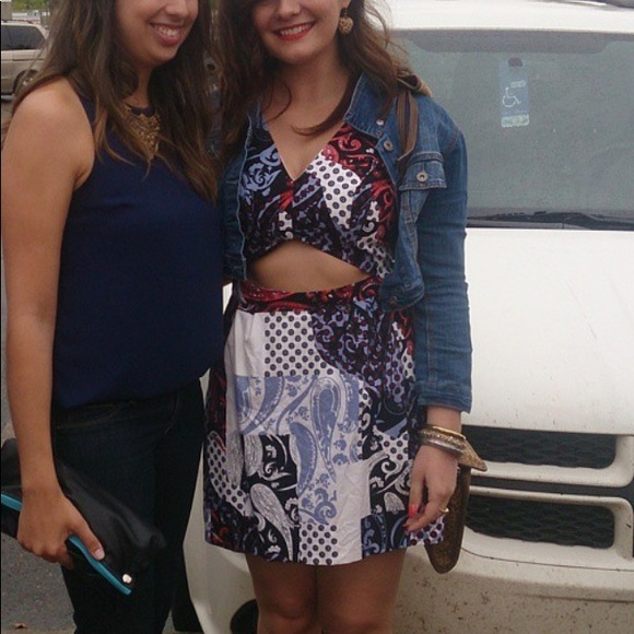 Topshop Cutout Dress Size 8/M - Picture 2 of 5